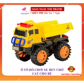 Đồ Chơi Mô Hình Xe Công Trình Xây Dựng, Xe Ben Chở Cát Cho Bé