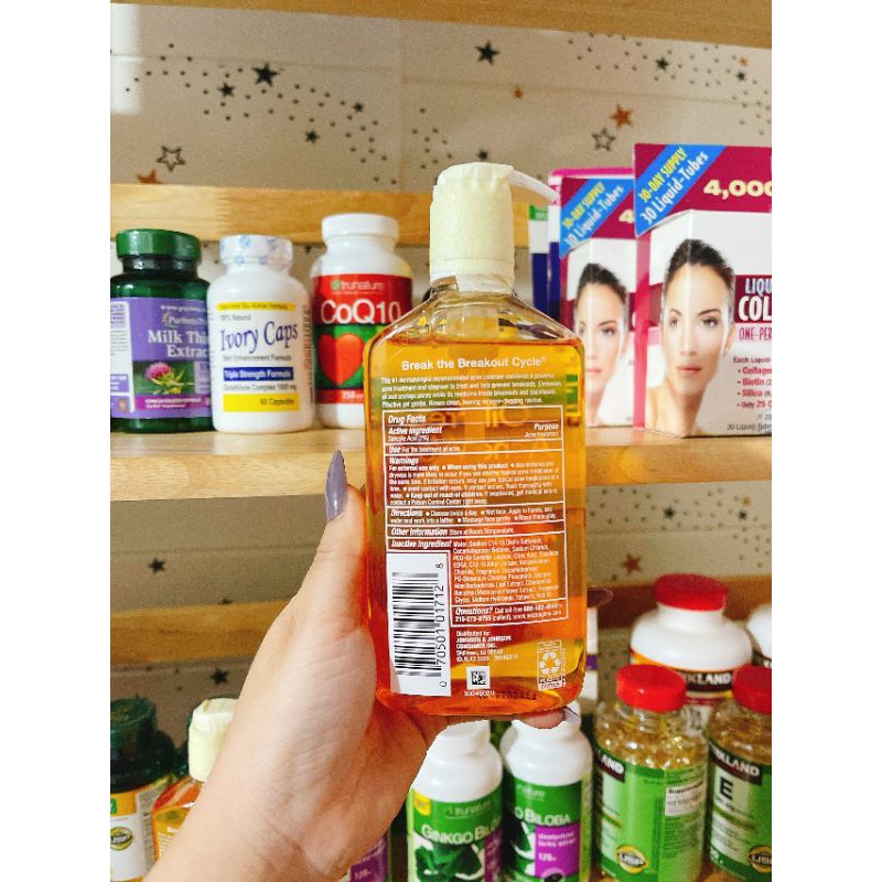 SỮA RỬA MẶT NEUTROGENA OIL-FREE ACNE WASH 269ml- TẠM BIỆT NỖI LO DẦU - MỤN