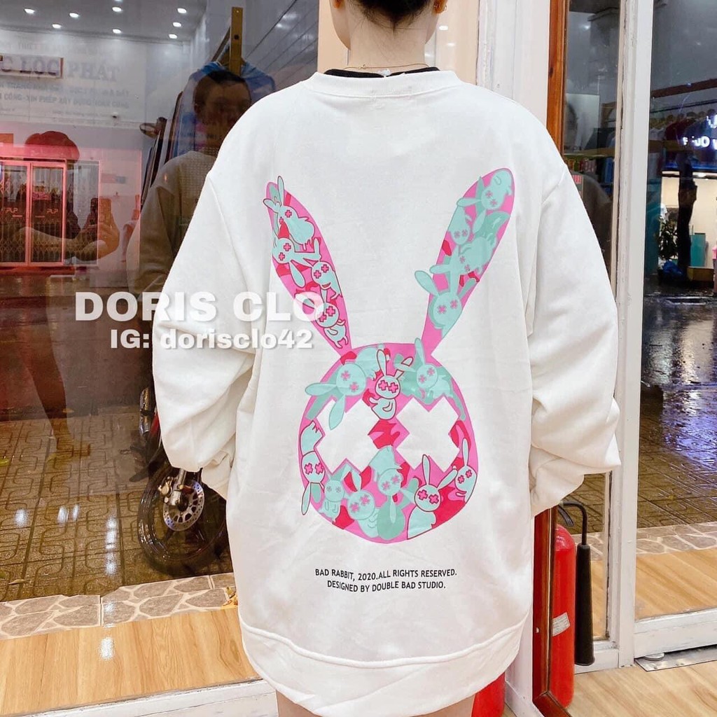 Áo Nỉ Sweater Thỏ Chất Nỉ Bông Siêu Đẹp - Áo Nỉ Playboy - Áo Nỉ Ấm Siêu Cute | BigBuy360 - bigbuy360.vn