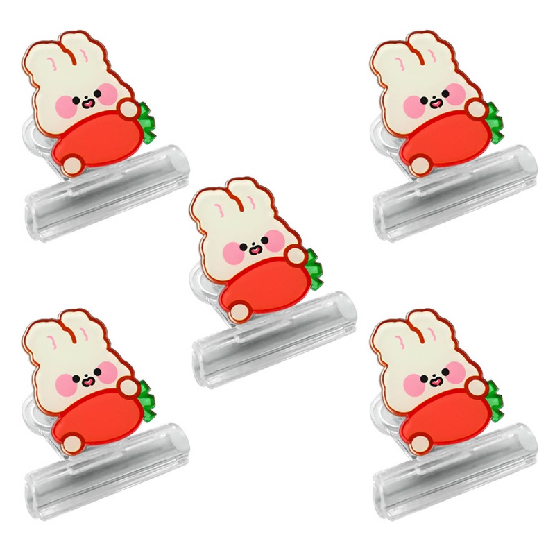 Zuoo Set 5 Kẹp Giấy note Trong Suốt Họa Tiết Hoạt Hình Dành Cho Học Sinh / Văn Phòng