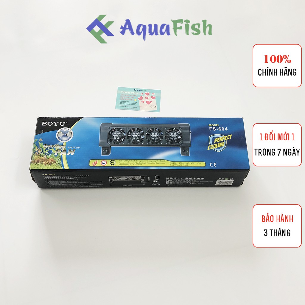 Quạt Làm Mát Nước Bể Cá BOYU FS 604 (chạy êm, tiết kiệm điện)