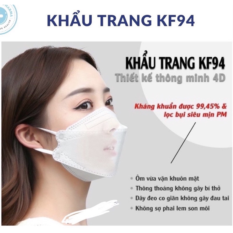 Khẩu trang 4 lớp KF94- BẢO LONG chống bụi mịn và kháng khuẩn