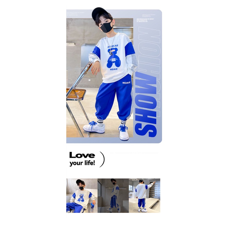 Set đồ thể thao AMILA phong cách mới thời trang xuân thu cho bé trai