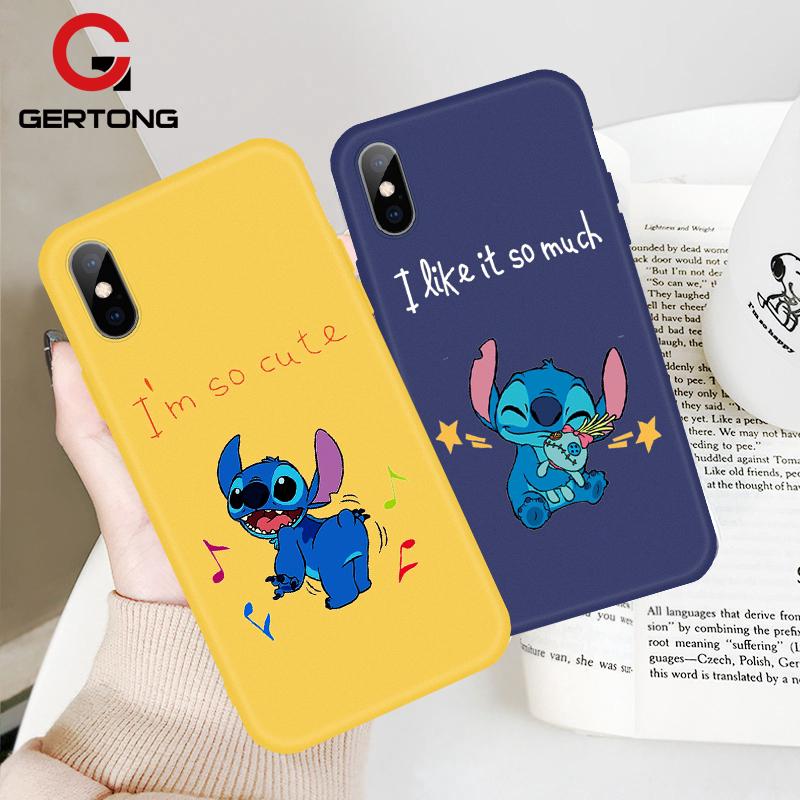 Ốp điện thoại bằng TPU in hình Stitch cho iphone 6/6s/7/8 plus/X/XR/MAX