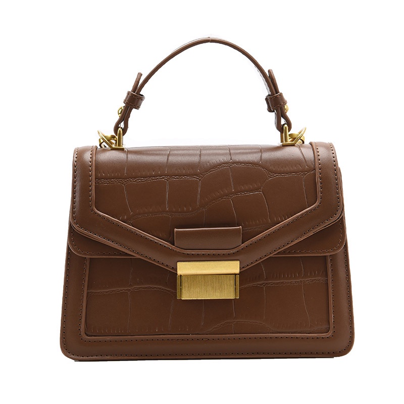 Túi xách nữ  đeo chéo đi chơi đẹp túi đeo vai khóa vuông chất liệu da vân cao cấp