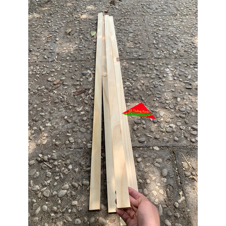 Thanh gỗ thông dày 1cm rộng 3cm dài 1m dùng làm nẹp chỉ, làm thùng gỗ decord, đóng chuồng thú cưng, DIY