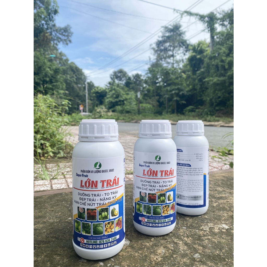 SUPER FRUIT LỚN TRÁI chai 500ml, phân bón lá dưỡng trái, trái to, đẹp trái, thơm ngọt, nặng ký màu sắc đẹp