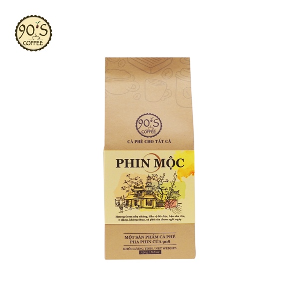 Cà phê RANG MỘC CHẤT LƯỢNG CAO 250Gr CHÍNH HÃNG 90S COFFEE