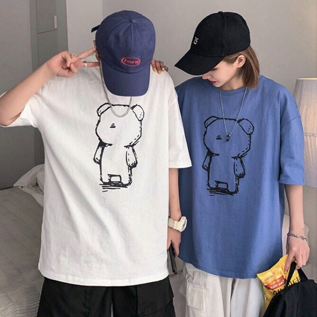 Áo phông tay lỡ  FREESHIP Unisex Form Rộng Freesize Phong Cách Ulzzang Cực Xịn [ Ao Thun Gau]