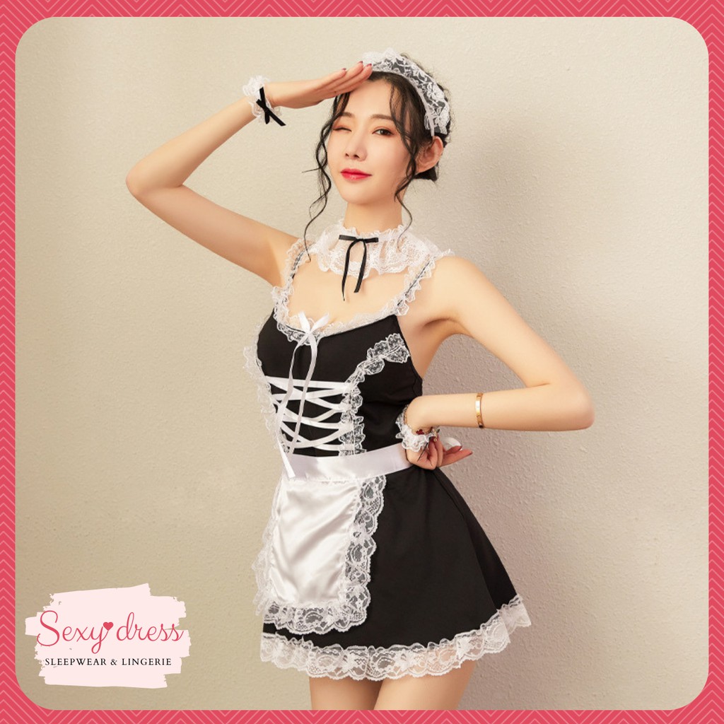 Bộ cosplay hầu gái, đầm ngủ sexy cute dễ thương gợi cảm giả rẻ SX7 | BigBuy360 - bigbuy360.vn
