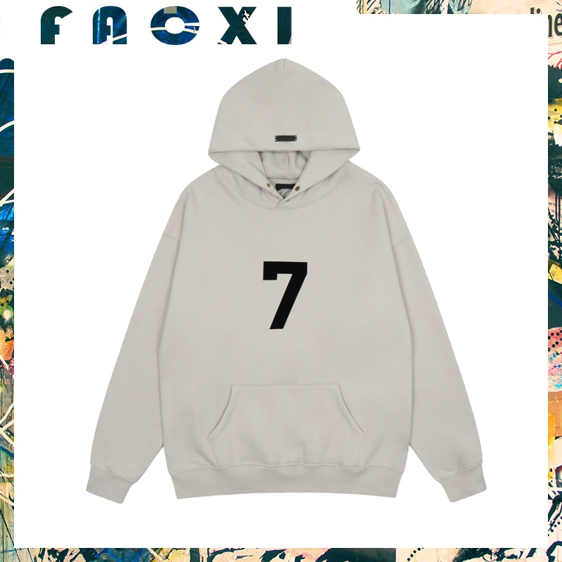 Áo Khoác Hoodie Cotton Hip Hop In Số 7 Is Plus Size Cho Nam