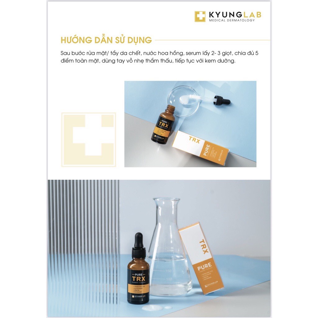 Serum giảm nám trắng da kyung lab PURE TRX PIGMENT CONTROL 30ml chính hãng, tinh chất giảm thâm nám tàn nhang đều màu da