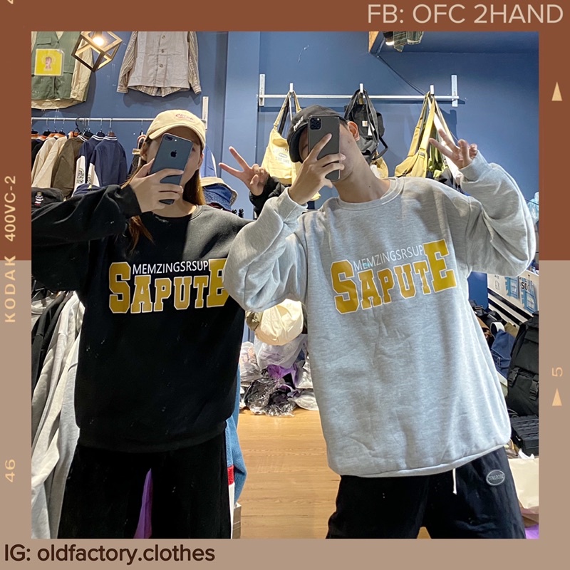 NEW - ÁO SWEATER NỈ BÔNG IN CHỮ MÀU VÀNG KIỂU HÀN CUỐC ĐẸP ĐẸP