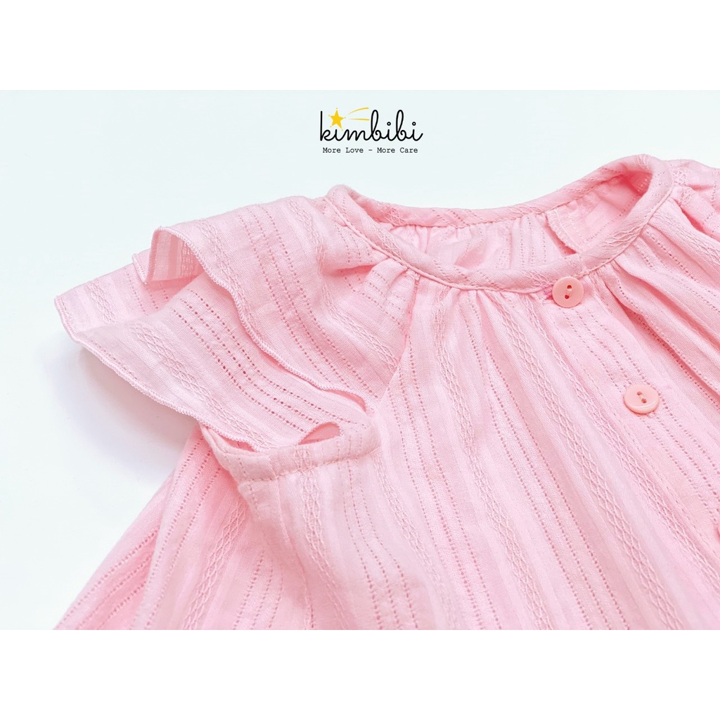 Váy Hè Bé Gái Chất Thô Đuôi Cá Màu Pastel Xanh Hồng Mở Khuy Xinh Xắn Fiona Kimbibi