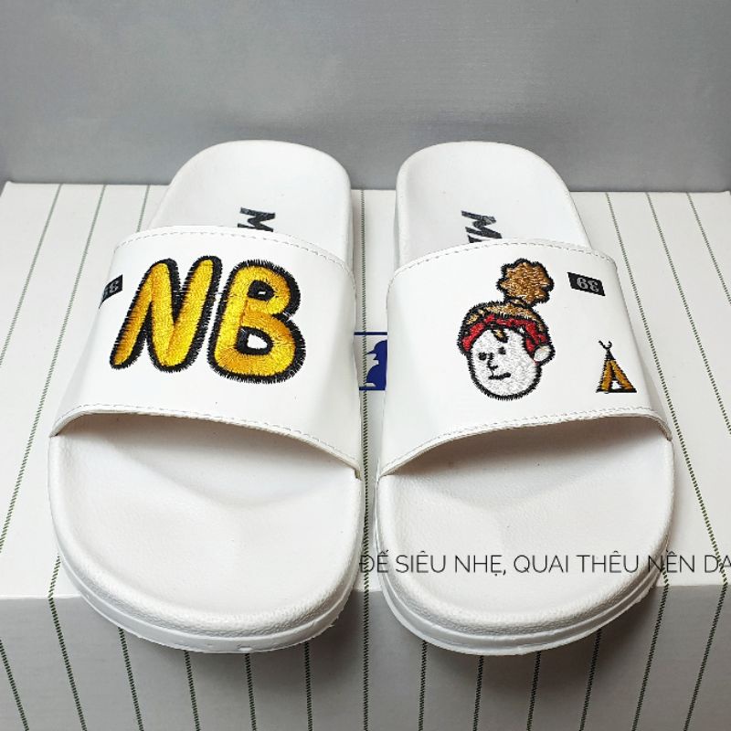 Dép quai ngang NB quai thêu nam nữ dễ thương