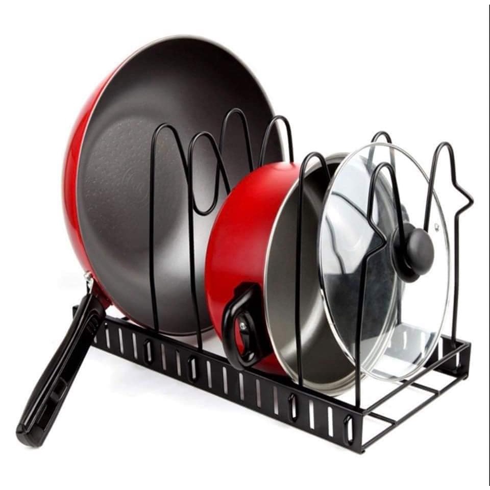 Kệ Nhiều Tầng Để Xoong Nồi, Giá Để Chảo Nấu Ăn, Vung Nồi Tiện Dụng Ngăn Nắp