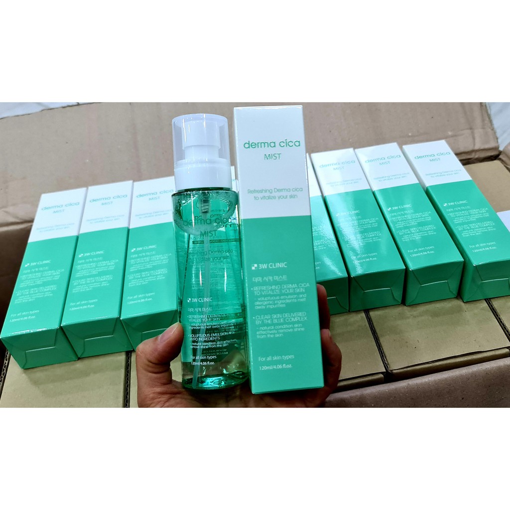 XỊT KHOÁNG TINH CHẤT RAU MÁ 3W CLINIC DERMA CICA MIST