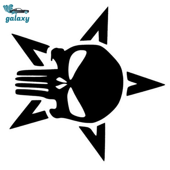 Galaxy Miếng Dán Trang Trí Xe Hơi Họa Tiết Đầu Lâu Phản Quang A068