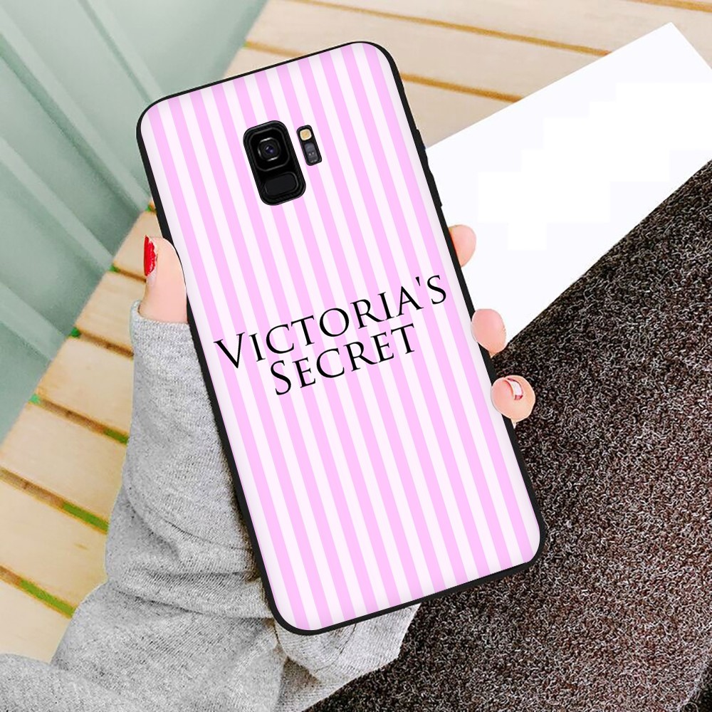 Victoria's Secret Soft Black TPU Silicone Phone Case for Samusng Galaxy S10 S10e S10 Plus S10 Lite Anti-fall Back Cover