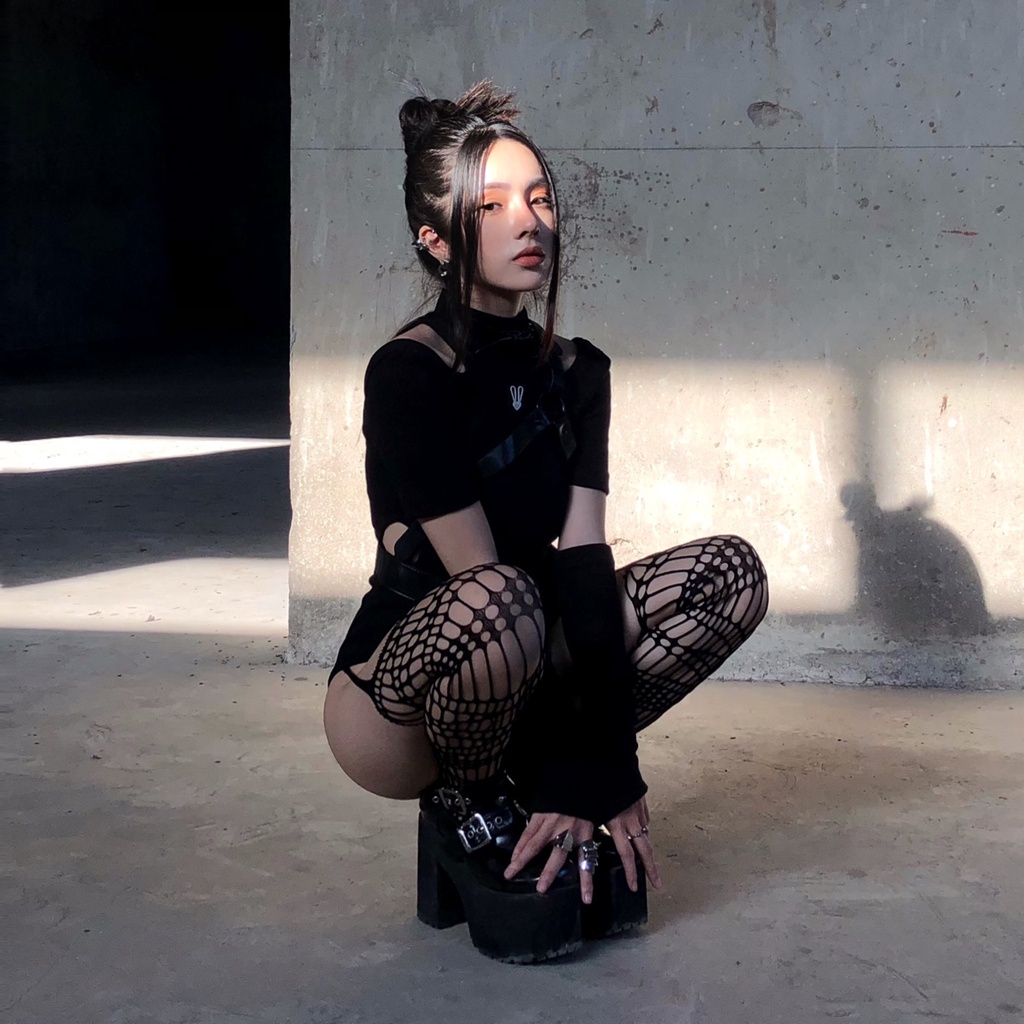 Áo Body Suit Găng Tay Đen BunnyHill SSBR06