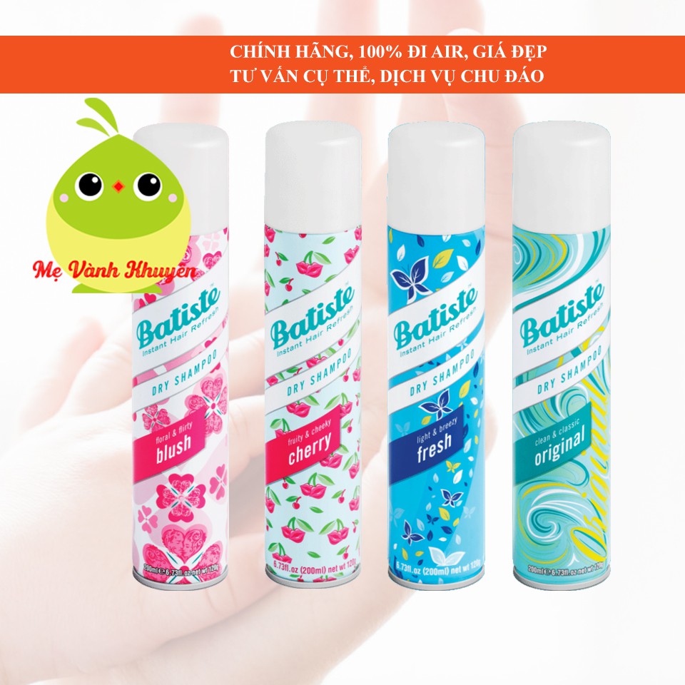 Dầu gội khô Batiste Dry Shampoo, UK