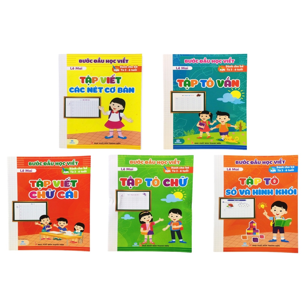 Sách - Combo 5 Quyển Bước đầu học viết