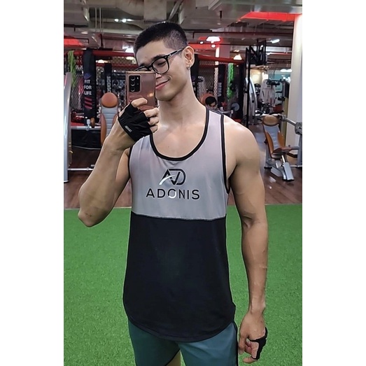 Áo ba lỗ Adonis thun gân dầy dặn cao cấp form ôm và áo ba lỗ lạnh phô dáng khoe trọn xô vai lưng