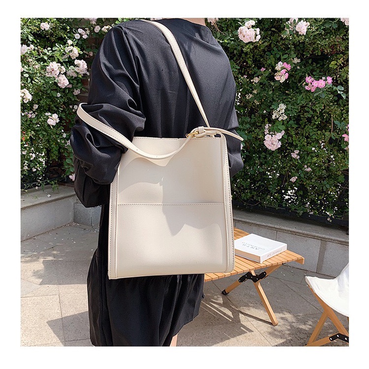 Túi note đeo vai nữ Alice Housee 27x25cm chất liệu da PU cao cấp ba màu nâu be đen dạo phố hẹn hò