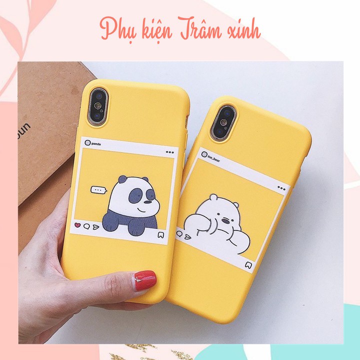 Ốp lưng iphone GẤU PANDA gấu trắng dễ thương ip 6/6s/6splus/7/7plus/8/8plus/x /xs/11/12/pro/max/plus/12promax a106