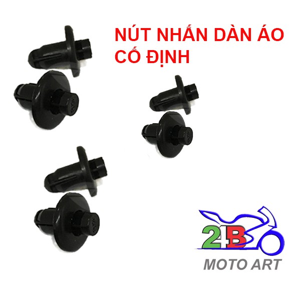 BỘ 1O CHỐT NHỰA GẮN DÀN ÁO XE MÁY-6 LY - 8 LY