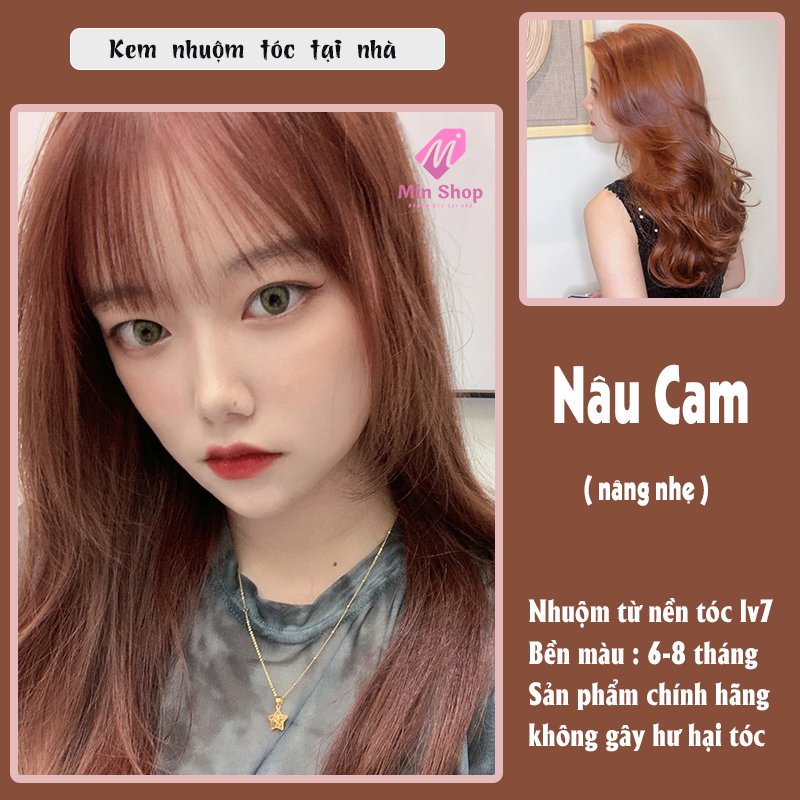 Thuốc Nhuộm Tóc Màu NÂU CAM ĐẤT Không Tẩy