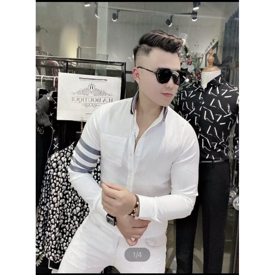 Áo sơ mi tay dài, áo sơ mi dài tay nam chất lụa chống nhăn size M L XL XXL