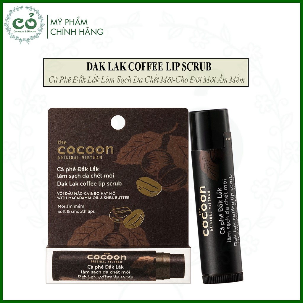 Tẩy Tế Bào Chết Môi Cà Phê COCOON Dak Lak Coffee Lip Scrub 5g