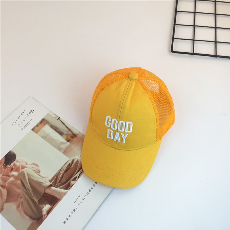 Mũ Chống Nắng Phối Lưới Phong Cách Hàn Quốc Dễ Thương Cho Bé