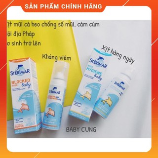 Xịt mũi cá heo Sterimar Pháp 100ml cho bé từ 0-3ys