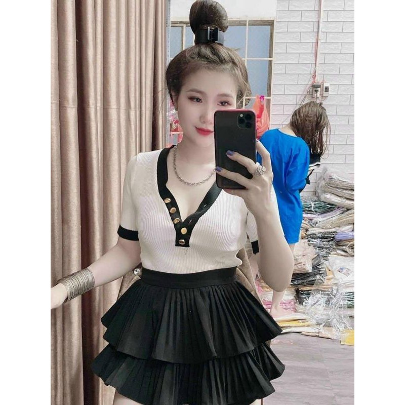 ❤ CHÂN VÁY DẬP LY 2 TẦNG SIÊU XINH KÈM QUẦN TRONG | BigBuy360 - bigbuy360.vn