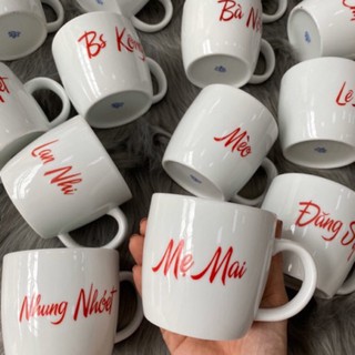 Ly cốc sứ IN TÊN Gốm Bát Tràng