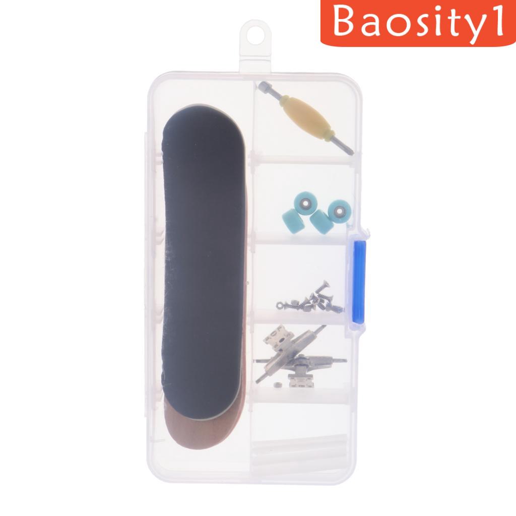 Bộ ván trượt ngón tay mini bằng gỗ kèm phụ kiện và hộp đựng tiện dụng