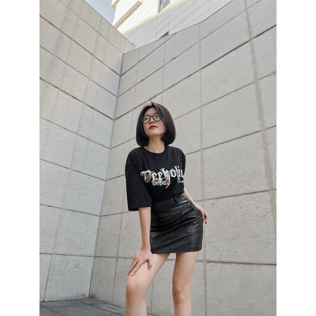 Áo Thun Unisex Form Rộng Thiên Thần Nhỏ TeeHolic Màu Đen - THS Local Brand