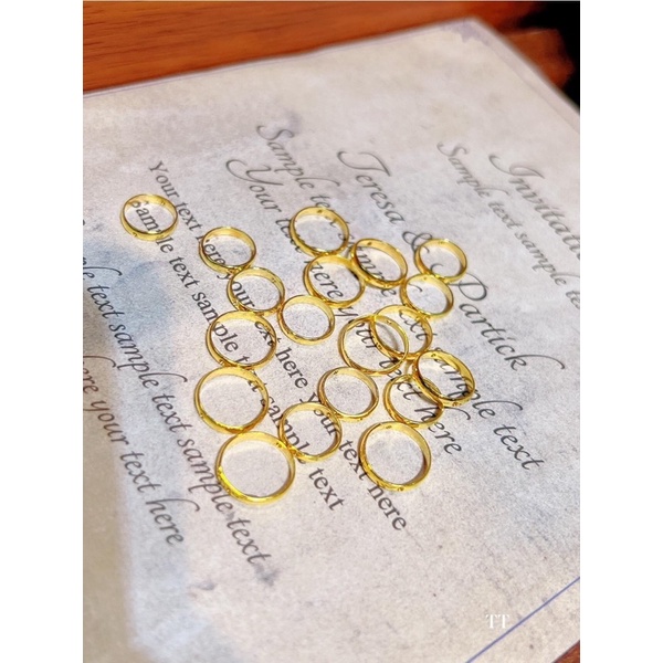 Charm chặn đá , ốp hạt mix vòng tay vàng 10kara