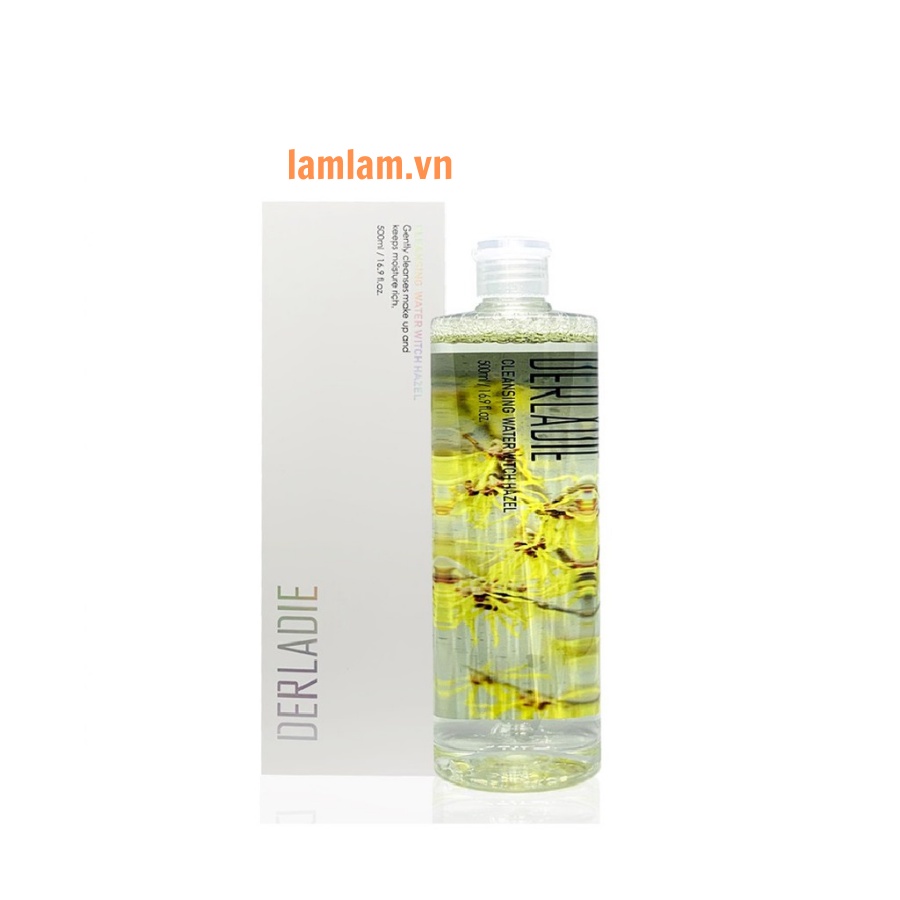 Nước Tẩy Trang Derladie Ngừa Mụn, Làm Sạch Da 500ml Cleansing Water Witch Hazel