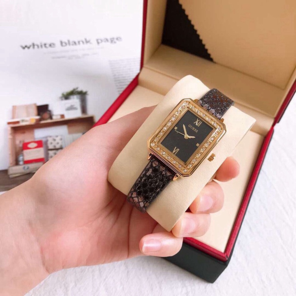 Đồng hồ nữ guess dây da thời thượng sang trọng quý phái - Bảo hành 12 tháng