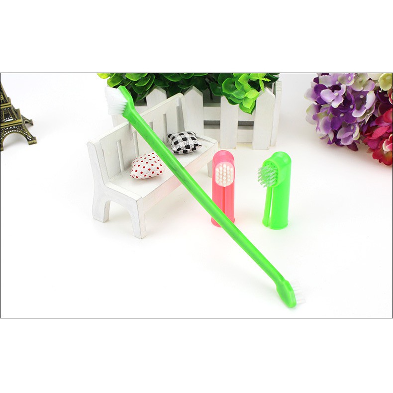 Bàn chải đánh răng cho chó mèo mềm mại tiện lợi - hàng như hình