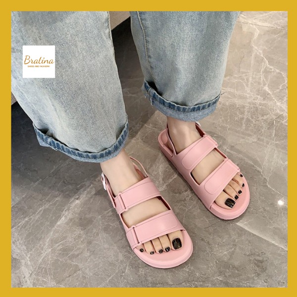 Giày sandal nữ đi học đế cao 3 phân đẹp thời trang ulzzang BRATINA SD001