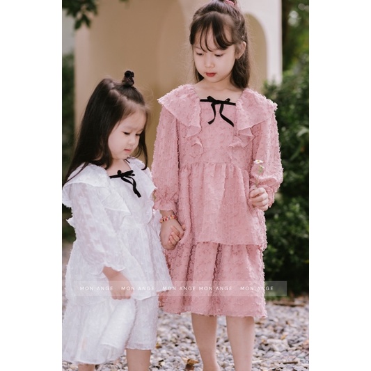 [Mã BMLT35 giảm đến 35K đơn 99K] Váy cho bé vải tơ mềm mại thiết kế P'ti chou ( Jasmine dress )