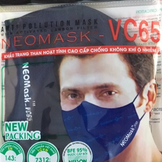 Combo 200c khẩu trang VC65 xanh đen
