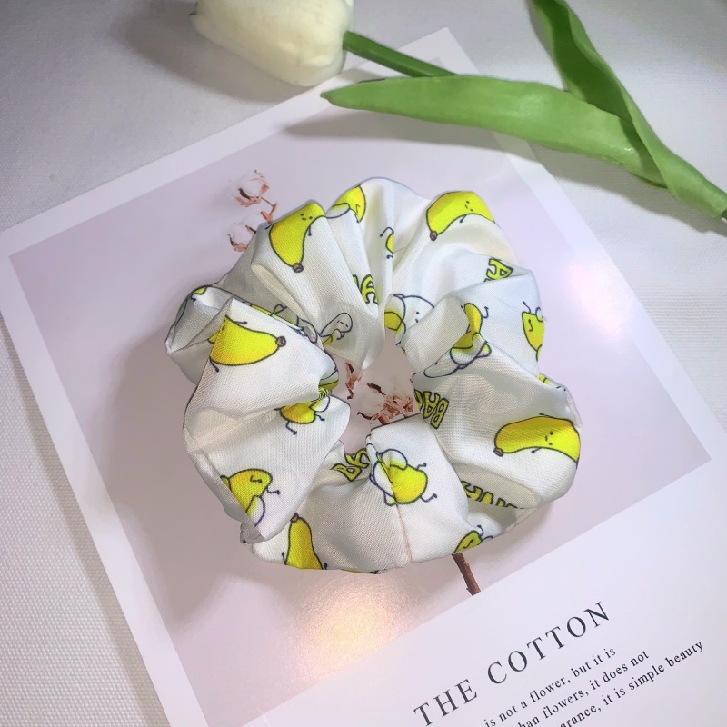 Dây Buộc Tóc  Buộc Tóc Scrunchies Hoạ Tiết Quả Chuối Siêu Cute N41