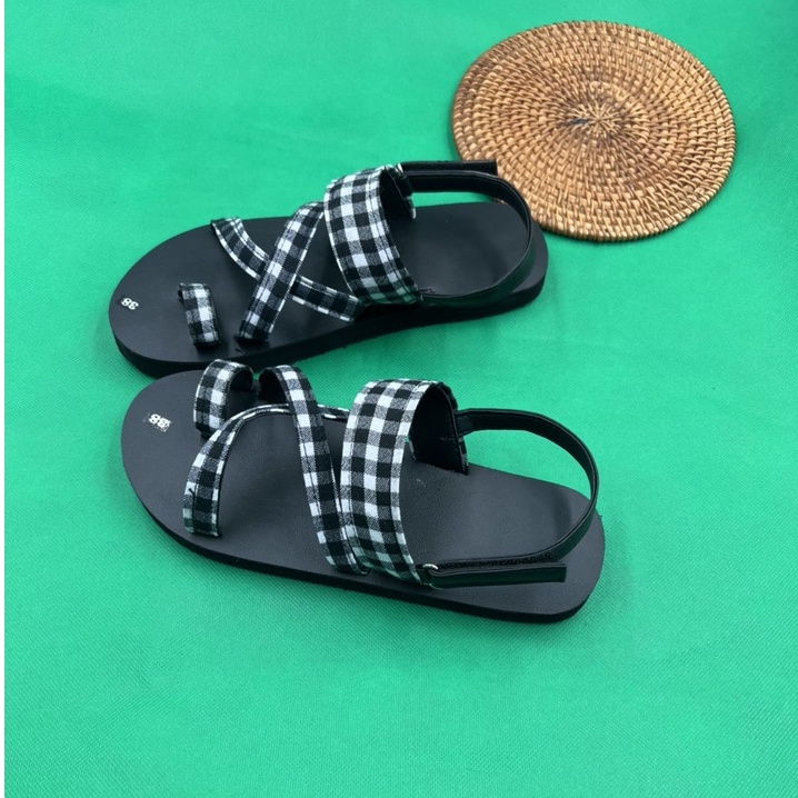 Dép xăng đan nữ A112 ca rô size 34 đến 42