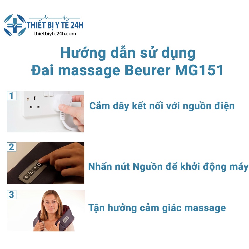 Máy Massage Giảm Đau Mỏi Cổ Vai Gáy Beurer MG151 Chính Hãng