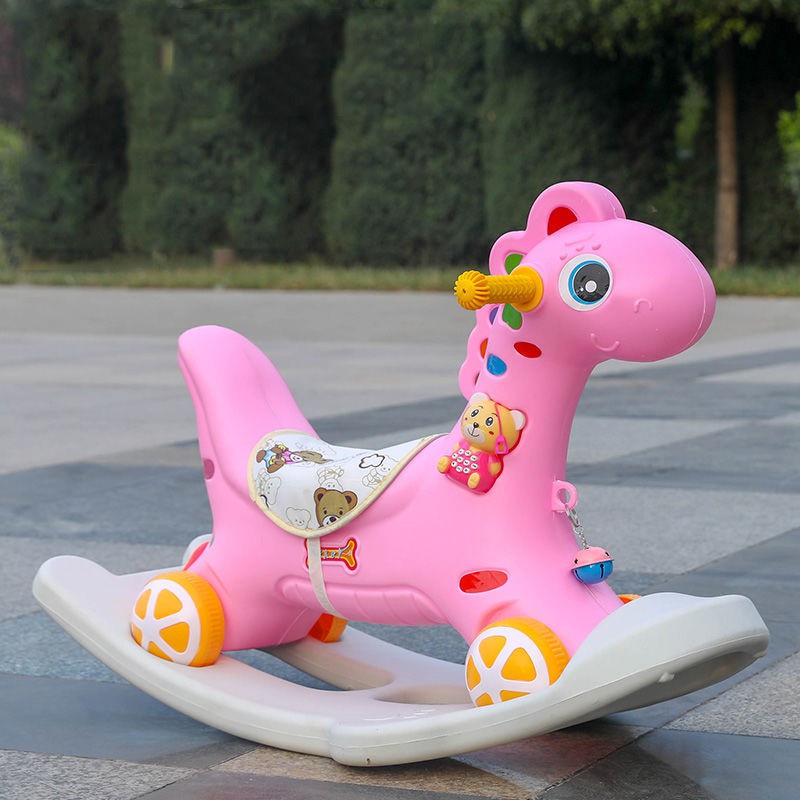 Ngựa Bập Bênh Kiêm Chòi Chân 2in1 Có Nhạc Cho Các Bé Vui Chơi Tại Nhà Cực Xinh